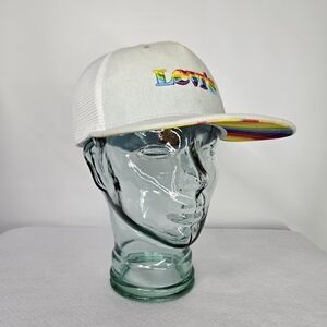 Levi's Trucker Hat Snapback Pride Rainbow Denim Mesh Adjustable Baseball Cap